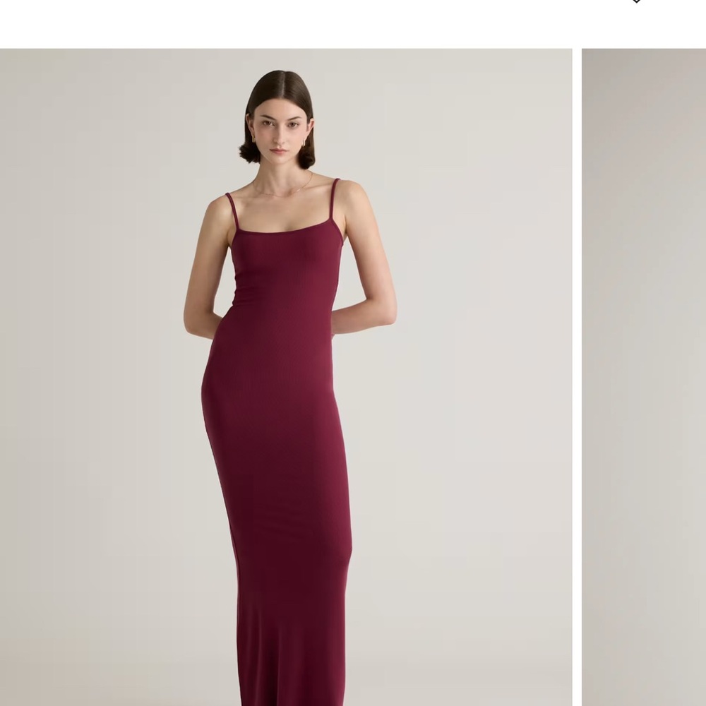 NWOT Tencel Rib Knit Maxi Slip Dress